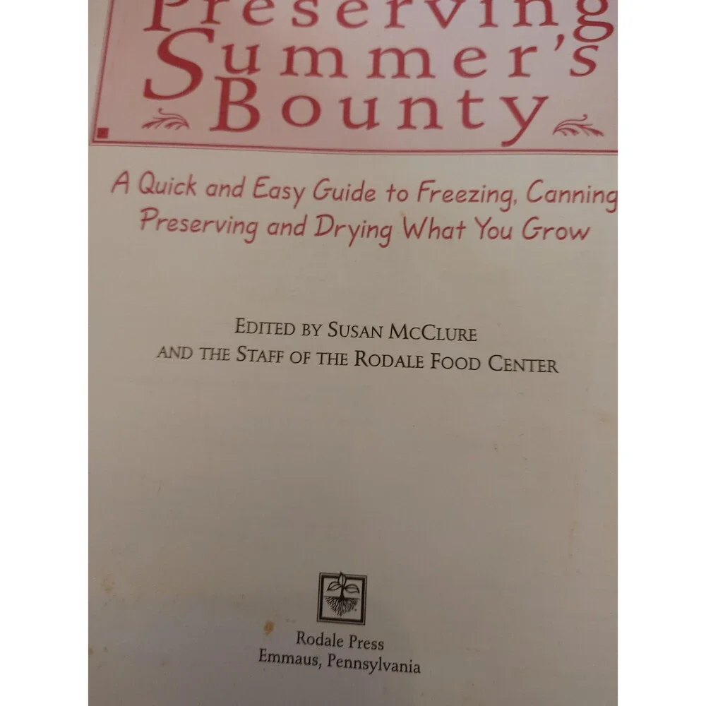 Unbranded book food preservation